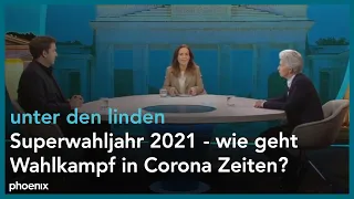 unter den linden: "Superwahljahr 2021 - wie geht Wahlkampf in Corona Zeiten?"