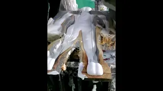 Styrofoam making mannequin process