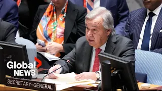 UN chief condemns Israel's “clear violations” of international law in Gaza during address to UNSC