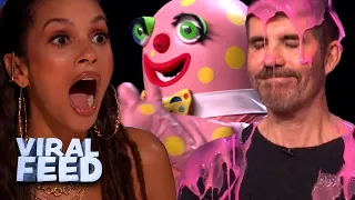 Mr. Blobby SLIMES Simon Cowell On BRITAIN'S GOT TALENT 2023! | VIRAL FEED