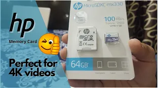Best Memory Card for 4K Videos 💥 HP Micro SD Card 64 GB Complete Unboxing | Crazy Wanders