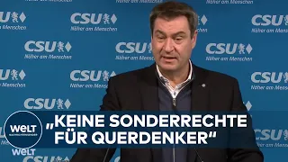 Statement MARKUS SÖDER zur US-WAHL, Querdenker & CORONA-Pandemie