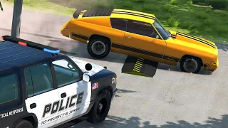 Police Spike Strip Deployments 4 | BeamNG.drive