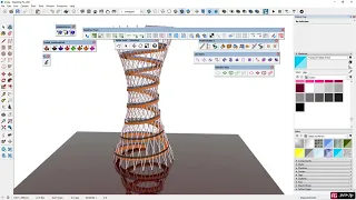 Advance Tutorial SketchUp Wood Tower Construction | FG SketchUp