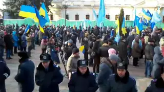 Митинг в поддержку ПР в Киеве. Киев, Мариинский Парк, площадь рядом с ВР