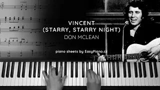 Don McLean - Vincent ("Starry Starry Night") + piano sheets