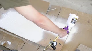 Spray Benjamin Moore Advance with Harbor Freight "Purple" HVLP Spray Gun