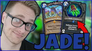 JADE QUEST SHAMAN is UNBEATABLE (BIG Green BEATDOWN) | Ashes of Outland | Wild Hearthstone