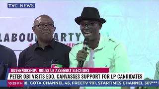 Labour Party, Peter Obi Visits Edo, Canvasses Support for Governorship Candidates