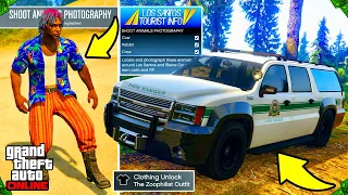 NEW How to UNLOCK Park Ranger & Zoophilist Outfit in GTA 5 Online! (Animal Photography Event)