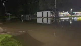 Lumberton’s main street floods
