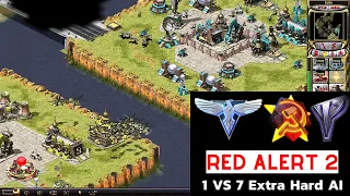 Red Alert 2 Yuri's Revenge I King of the hill Map I 1 Cuba vs 7 Brutal AI