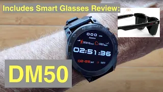 SENBONO DM50 BT Call AMOLED Always-On 3ATM BT5 Fitness Smartwatch & Smart Glasses: Unbox & 1st Look