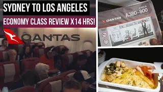 QANTAS A380 - SYDNEY TO LA Economy Class Review ✈️ (QF11) | Surviving a 14-hour flight!