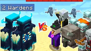 2 warden vs raid - can warden defeat raid alone #minecraft