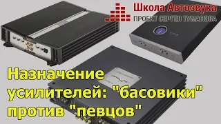 Назначение усилителей: "басовики" против "певцов"