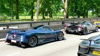 MULTIMILLION Dollar Pagani Zondas TAKEOVER the streets of London!