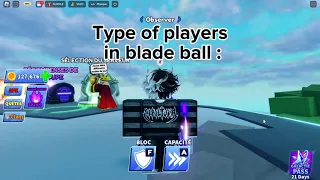 "type of player in blade ball":#shorts