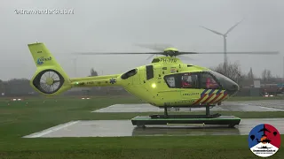 Landing PH-TTR Lifeliner 1 at homebase Amsterdam Heliport