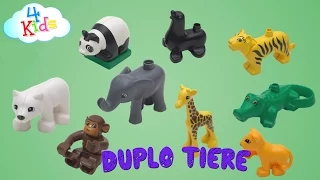Lego Duplo Tiere mit Ihren Namen und Tiergeräuschen lernen für Kinder und Kleinkinder