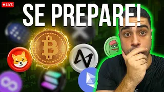 🚨BITCOIN E AS ALTCOINS ESTÃO PRONTOS PARA EXPLODIR! SE PREPARE! - AO VIVO