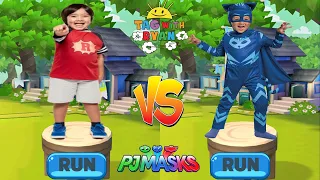 Tag with Ryan vs Power Heroes Pj Masks - Kaji Real Ryan vs Catboy Run Gameplay