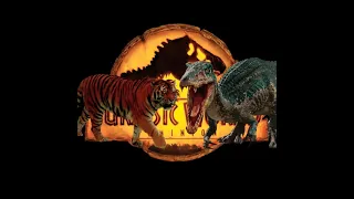 mountain lord tiger vs dinos fight//#jurassicworld #teamblue //#124Subs