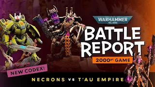 Angry Necrons Player? New Codex! Necrons vs T'au Empire — Warhammer 40000 Battle Report 10th Edition