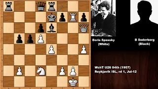 Amazing Game: Boris Spassky vs Berndt Soderborg - Reykjavik (1957)