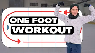 One Foot Workout (On Ice) For Figure Skaters - 10 Laps of Skating Skills