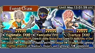 DFFOO - Shadow, Hope & Lightning EX Banner Ticket Draw Pulls