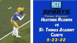 HCTV SPORTS: Hastings Football vs St. Thomas Academy | Highlights | 9.23.22