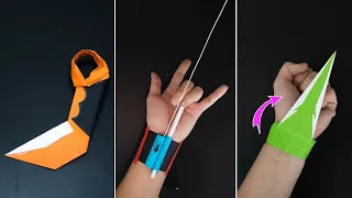 03 Amazing Origami Ninja Weapons || Hidden Blade | Krambit | Web Shooter