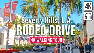 Beverly Hills Walking Tour (Los Angeles) - Rodeo Drive - [Immersive sound - 4K/60fps]