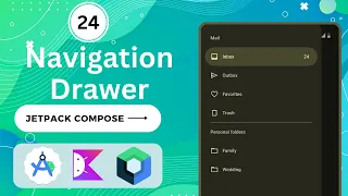 Custom Navigation Drawer using Jetpack Compose | Kotlin | Android | Android Studio Giraffe #kotlin