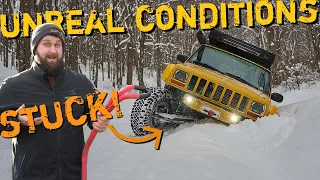 The CRAZIEST East Coast Snow Conditions EVER! Stuck in WV's DEEP Snow!