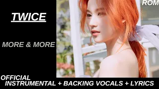 TWICE "MORE & MORE" Official Karaoke With Backing Vocals + Lyrics