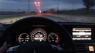 Driving at night with Mercedes-Benz E-class W212 R 2014-2015