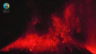Italy's Mount Etna keeps belching lava and rocks