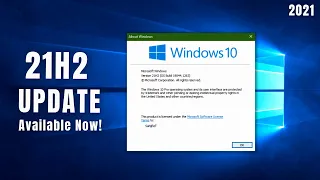 Windows 10 21H2 Update (Download & Install & New Features - 2021)