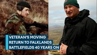 One of Falklands War's youngest marines returns to battlefields 40 years on