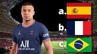 GUESS THE PLAYERS COUNTRY. Football quiz. Brain football quiz