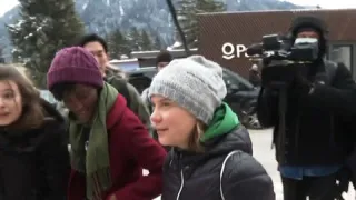 Greta Thunberg arrivata al World Economic Forum di Davos