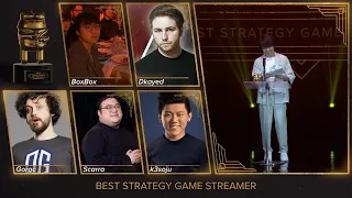 Toast Presenting the "Best Strategy Game Streamer" Award