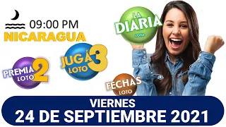 DIARIA 09 PM SORTEO LOTO NICARAGUA | hoy viernes 24 de septiembre de 2021 | LOTO DIARIA LOTO FECHAS