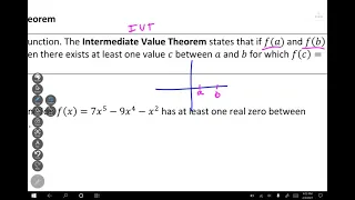 5.3 Part 2: Graphing Polynomial Functions and The Intermediate Value Theorem