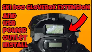 Ski Doo Glovebox Extension With Cell Phone Holder Plus USB Power Outlet Install