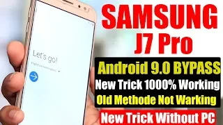 Samsung Galaxy J7 Pro Android 9.0 FRP Bypass Without PC | All SAMSUNG 9.0 FRP Unlock
