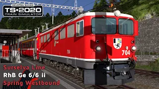 Spring Westbound - Surselva Line - RhB Ge 6/6 ii - Train Simulator 2020