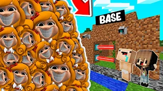 RETO DE LA BASE VS 1000000 MISS DELIGHT 😨😱 BASE BEBE NOOB VS POPPY PLAY TIME 3 en MINECRAFT